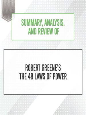 cover image of Summary, Analysis, and Review of Robert Greene's the 48 Laws of Power